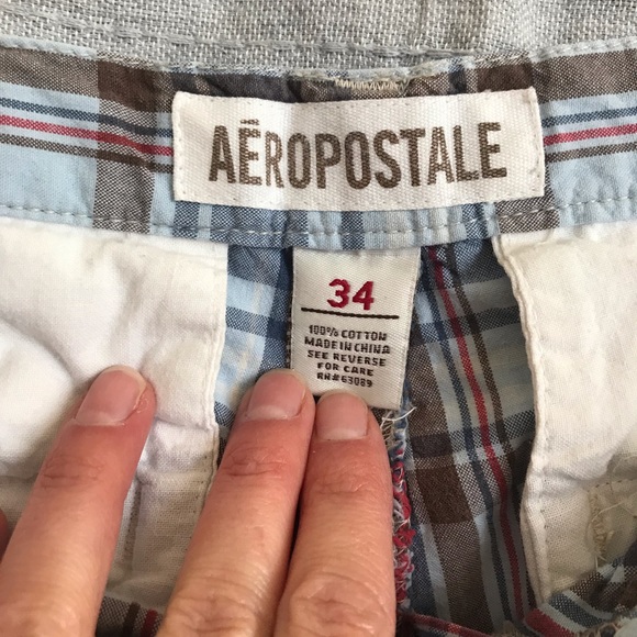 Men’s Aeropostale plaid shorts size 34 - Picture 4 of 4